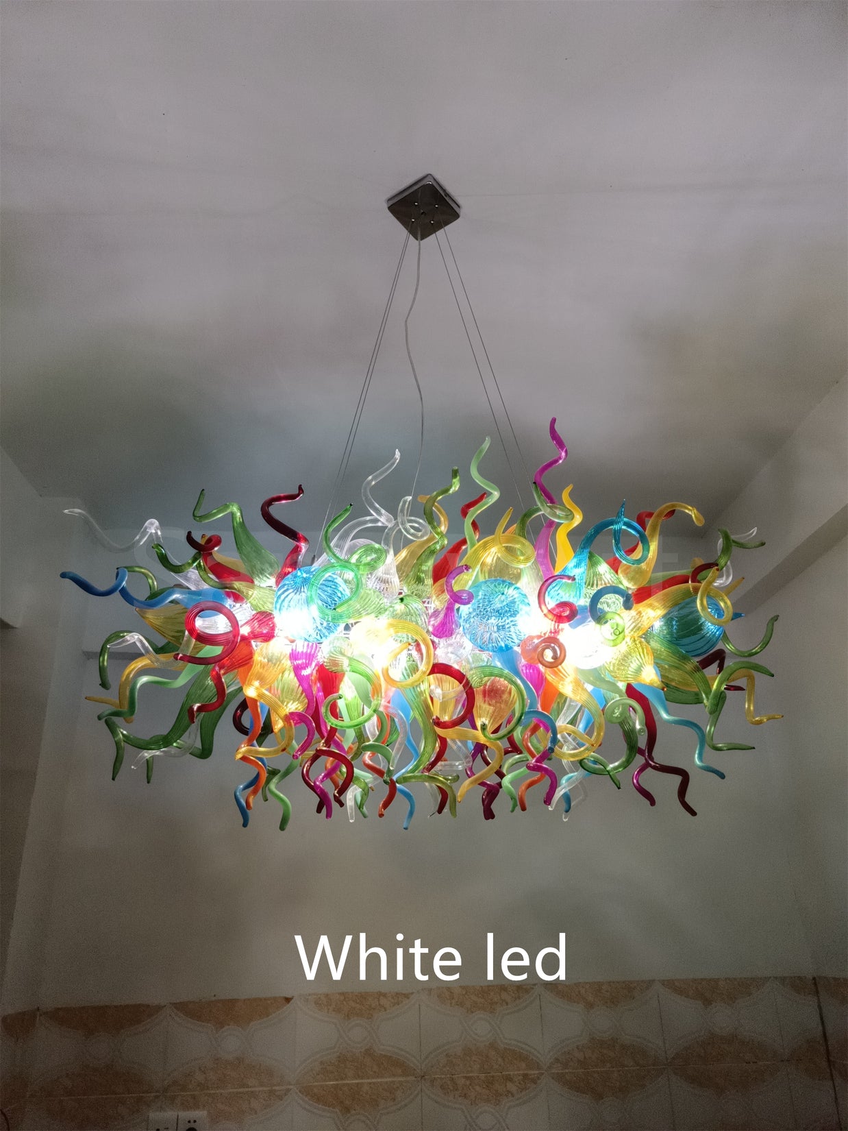 Multicolor hand made blowning glass chandelier lighting home decoration custom design
