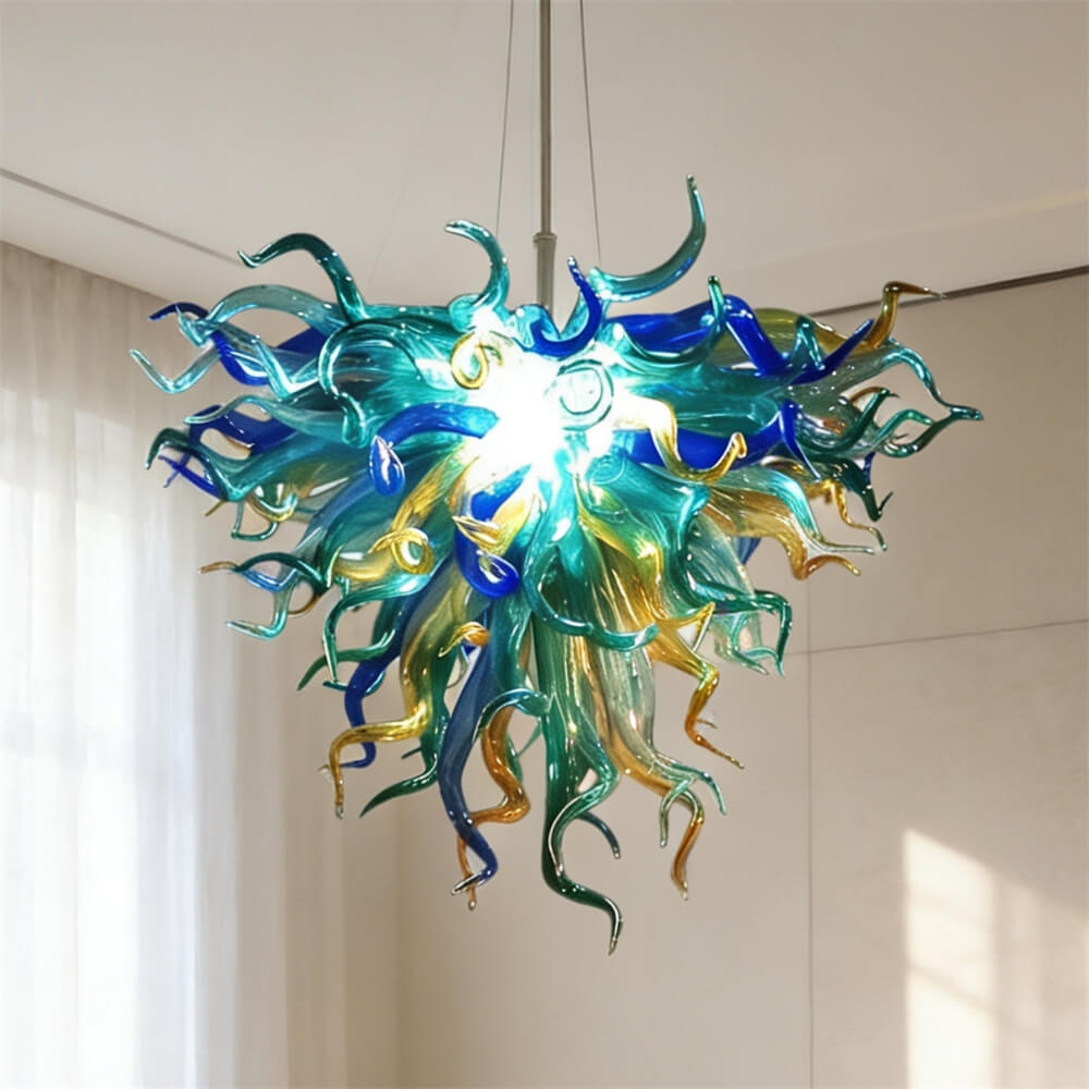 Custom color famous blown glass chandeliers dining room decoration