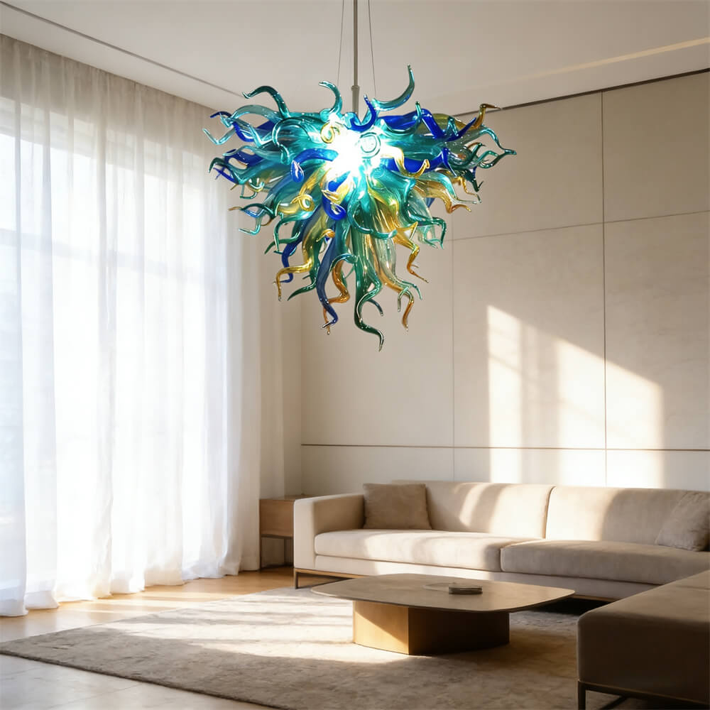 Custom color famous blown glass chandeliers dining room decoration