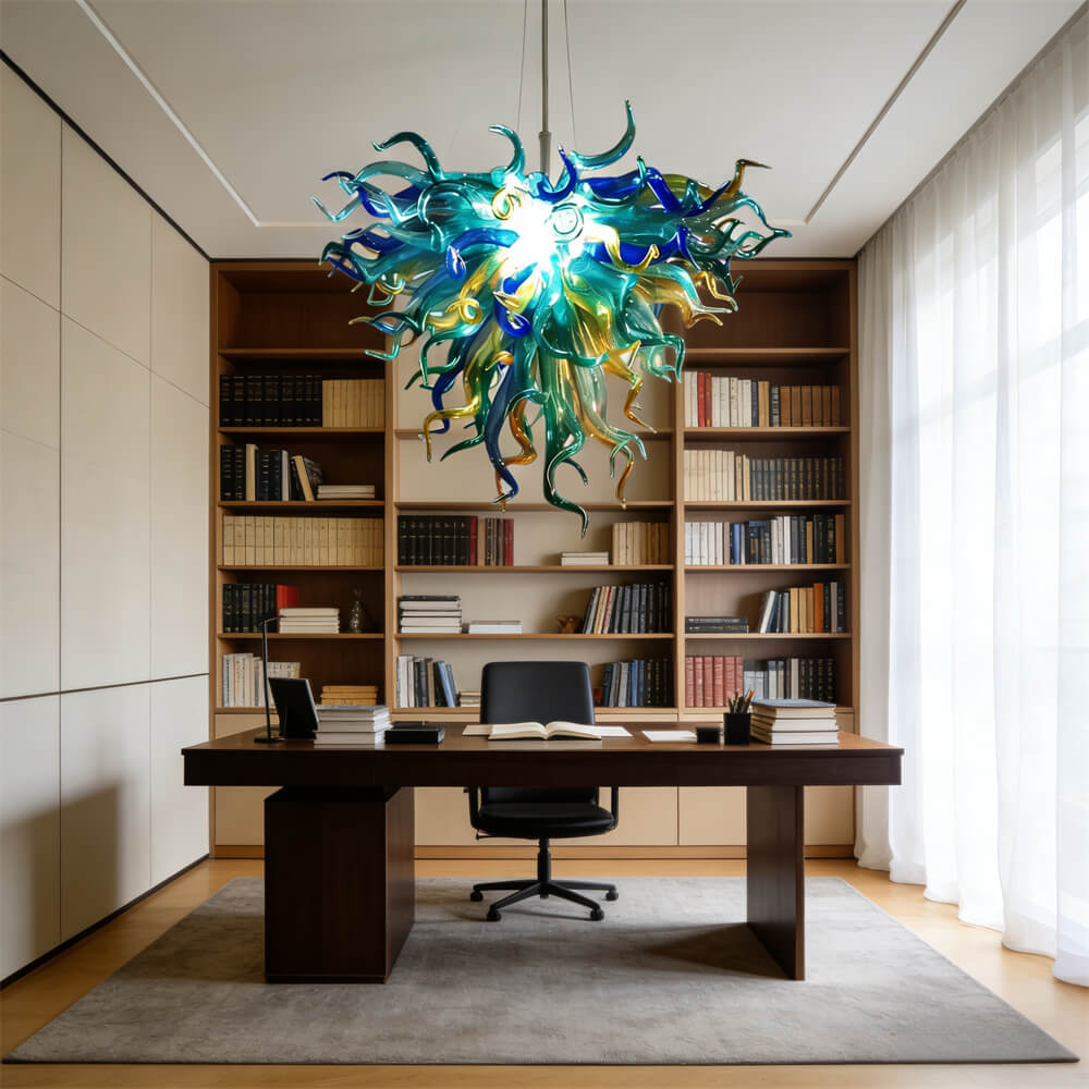 Custom color famous blown glass chandeliers dining room decoration