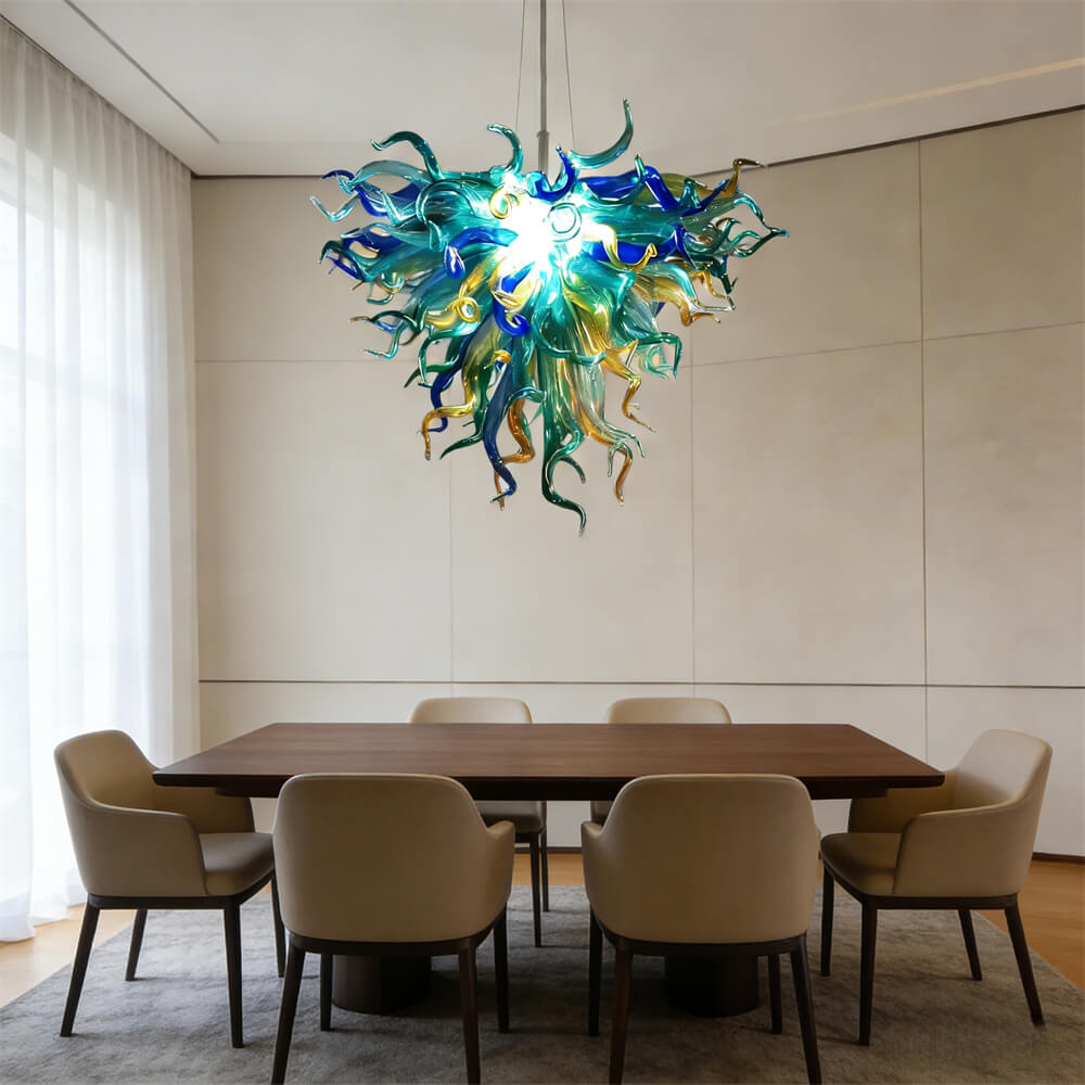 Custom color famous blown glass chandeliers dining room decoration