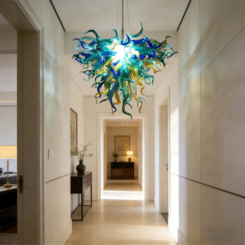Custom color famous blown glass chandeliers dining room decoration