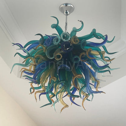 Custom color famous blown glass chandeliers dining room decoration