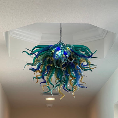 Custom color famous blown glass chandeliers dining room decoration