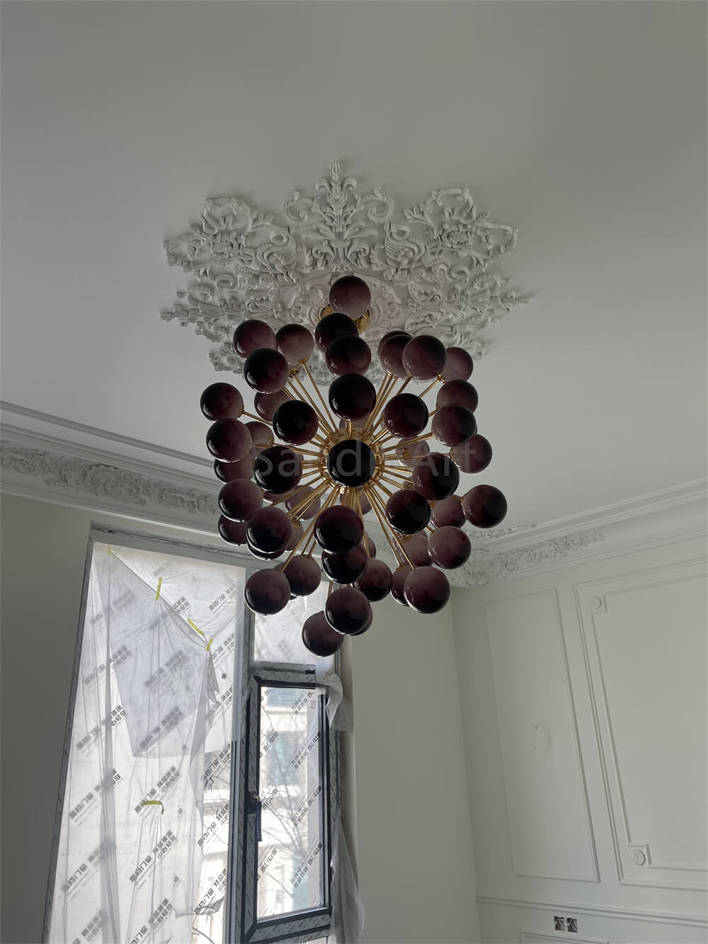 Blown glass Grape ball pendant light hand made home hotel decoration
