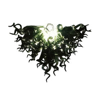 Specail custom design hand made black blown glass chandelier