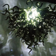 Specail custom design hand made black blown glass chandelier