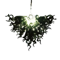 Specail custom design hand made black blown glass chandelier