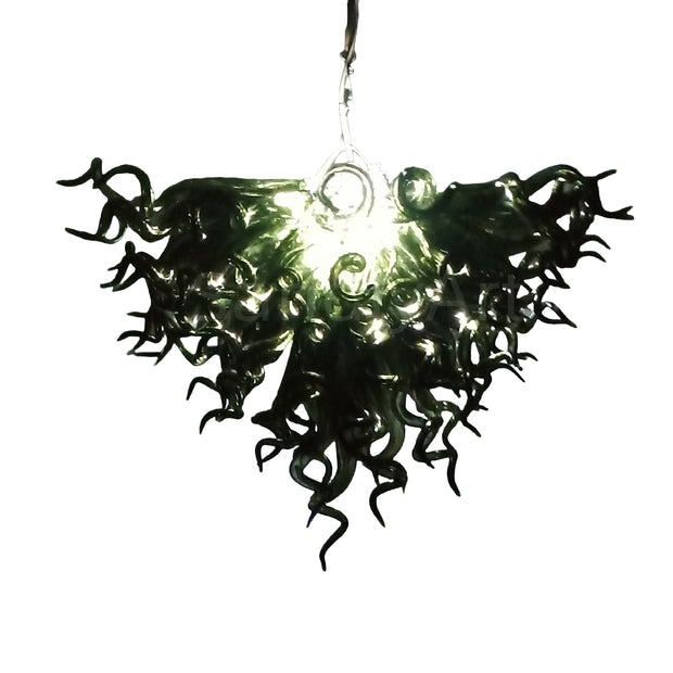 Specail custom design hand made black blown glass chandelier