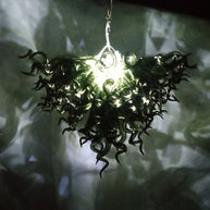 Specail custom design hand made black blown glass chandelier