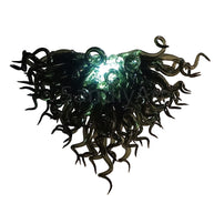 Specail custom design hand made black blown glass chandelier