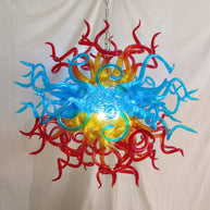 Inspired by flames colors and shape handblown glass chandelier home hotel villa lighting decoration