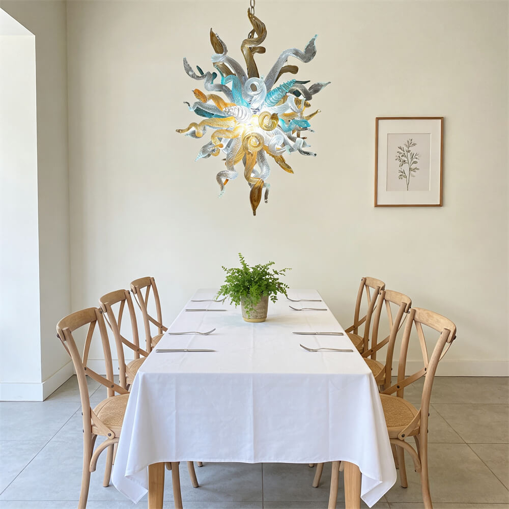 Luxury style mini glass blown chandeliers for sale