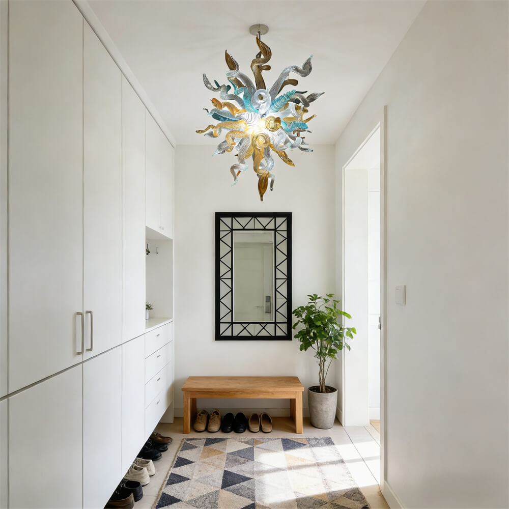Luxury style mini glass blown chandeliers for sale