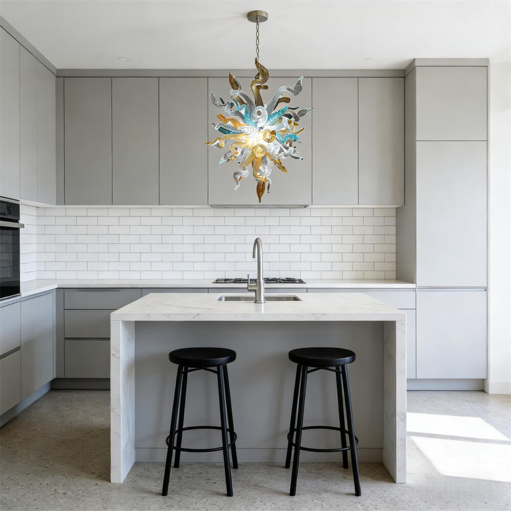 Luxury style mini glass blown chandeliers for sale