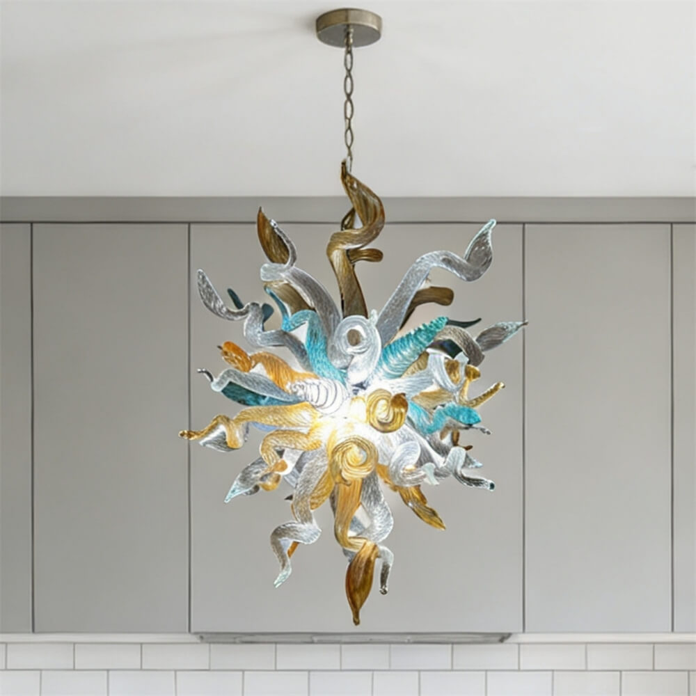 Luxury style mini glass blown chandeliers for sale