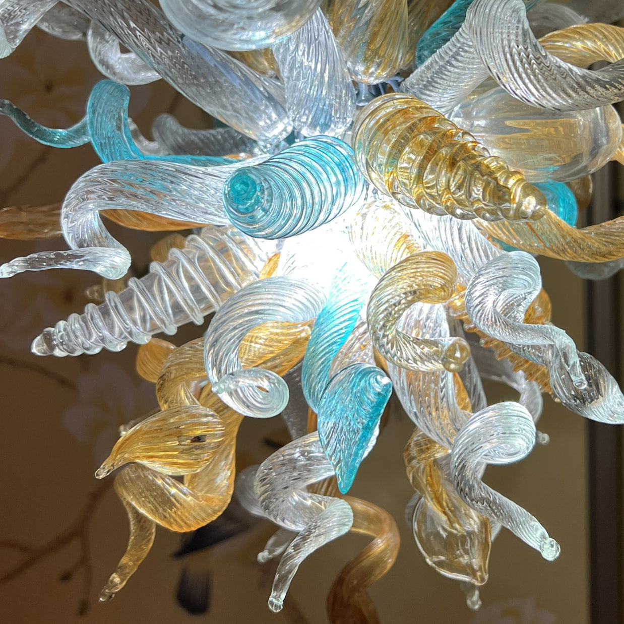 Luxury style mini glass blown chandeliers for sale