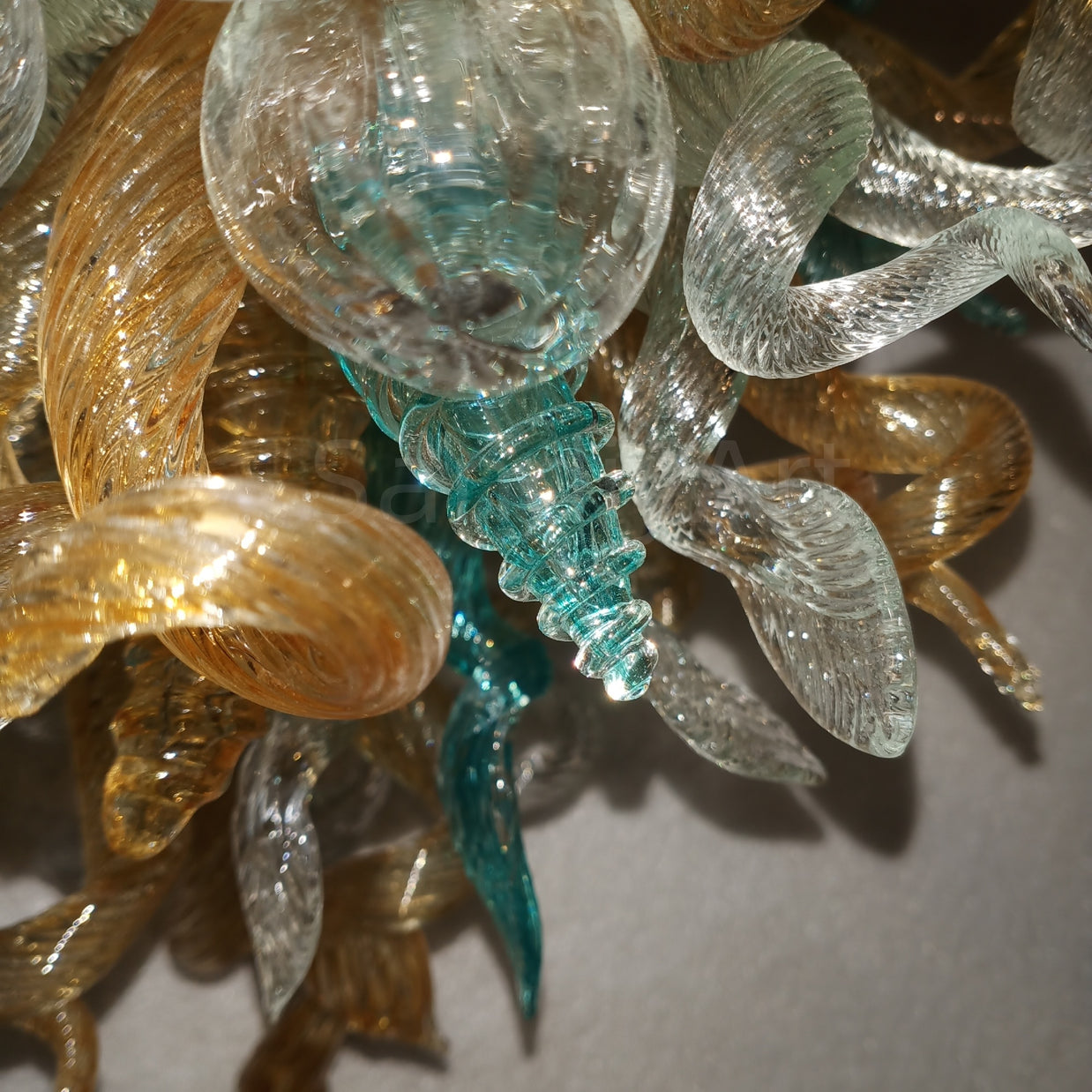 Luxury style mini glass blown chandeliers for sale