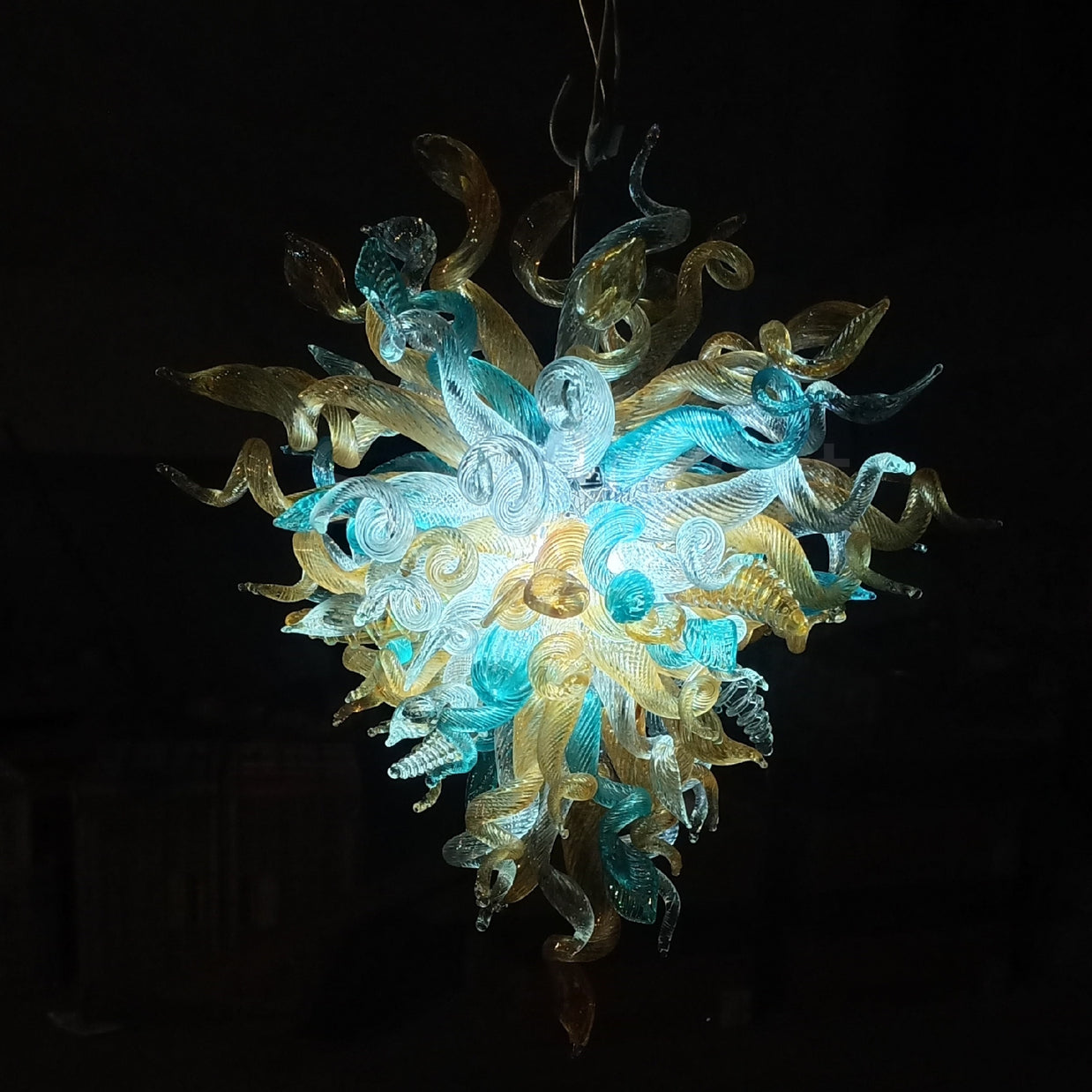 Luxury style mini glass blown chandeliers for sale