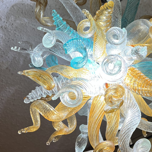 Luxury style mini glass blown chandeliers for sale