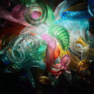 Dining room decoration mini colorful blown glass chandelier