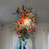 Dining room decoration mini colorful blown glass chandelier