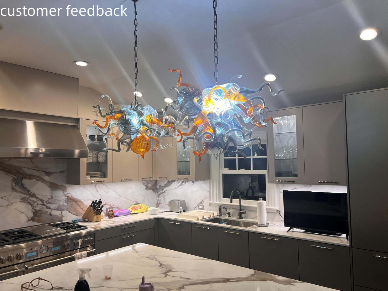 blown glass Kitchen lighting