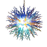 Round shape modern design colorful custom blown glass chandeliers