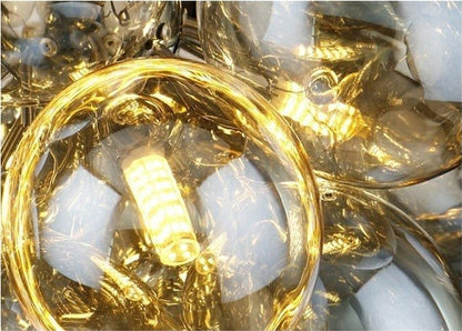 champagne blown glass bubbles ceiling lamp decoration bedroom lighting