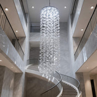 blown glass bubble chandelier