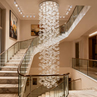 blown glass bubble chandelier