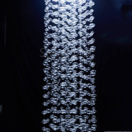 blown glass bubble chandelier