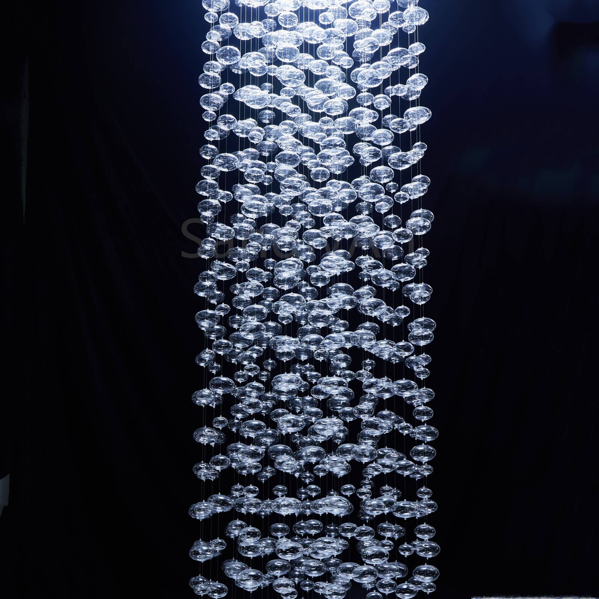 blown glass bubble chandelier