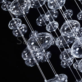 blown glass bubble chandelier