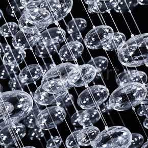 blown glass bubble chandelier