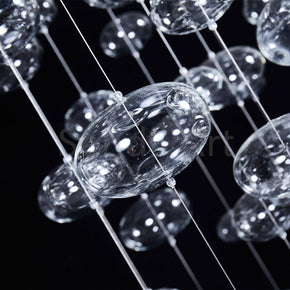 blown glass bubble chandelier