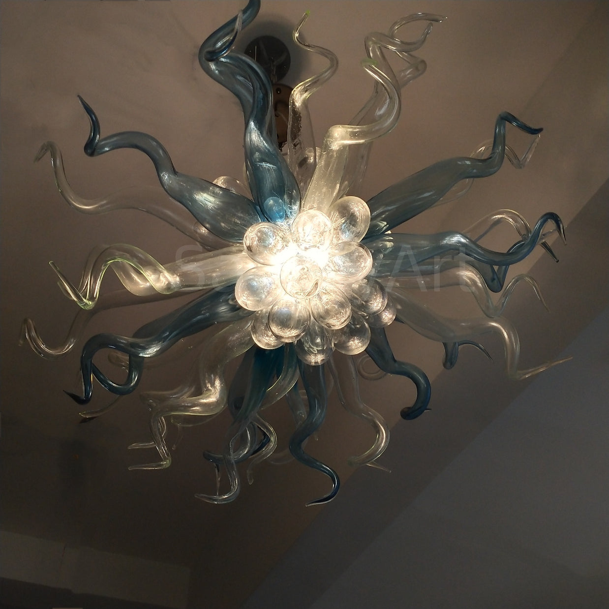 DIY handmade blown glass ceiling chandelier dining room decoration