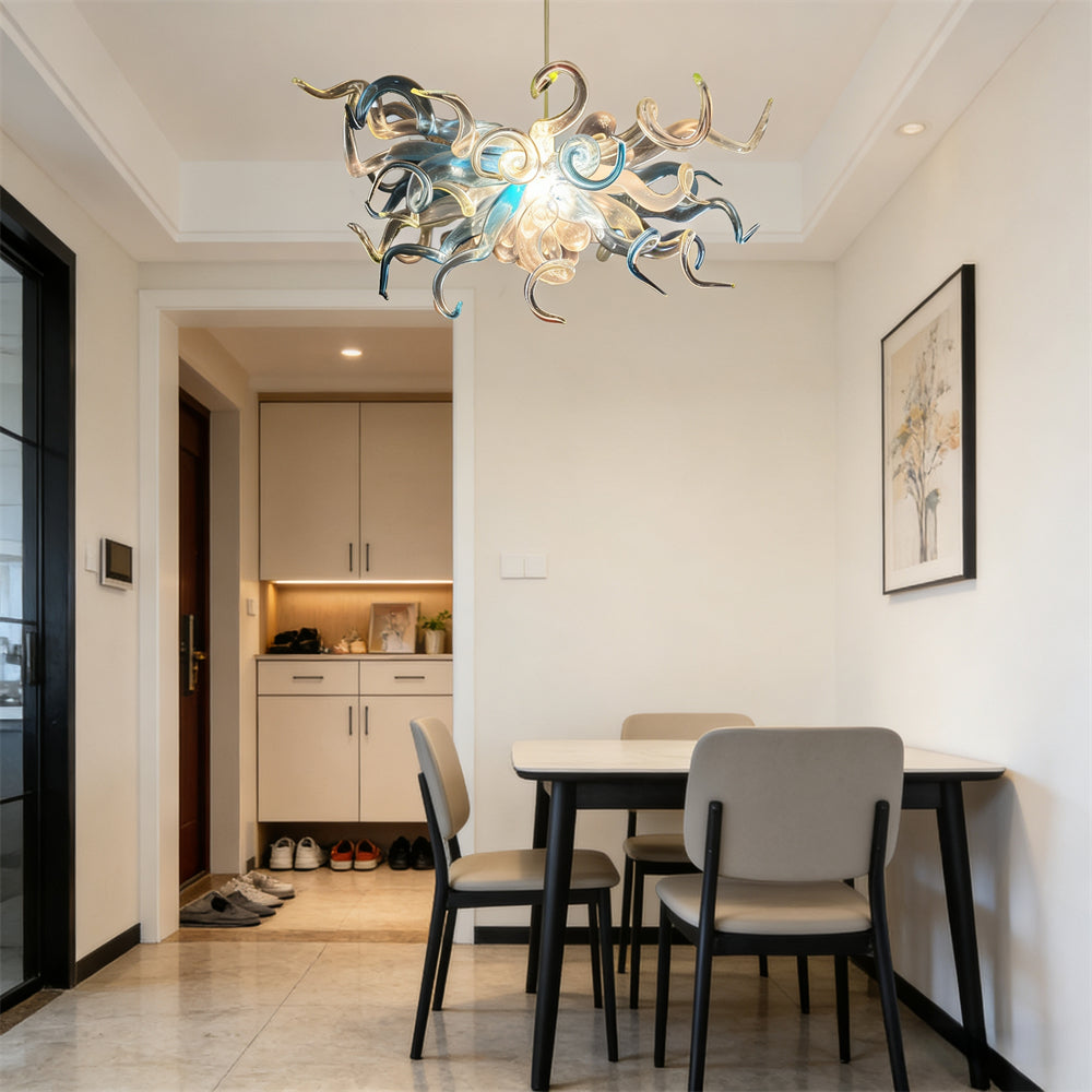 DIY handmade blown glass ceiling chandelier dining room decoration