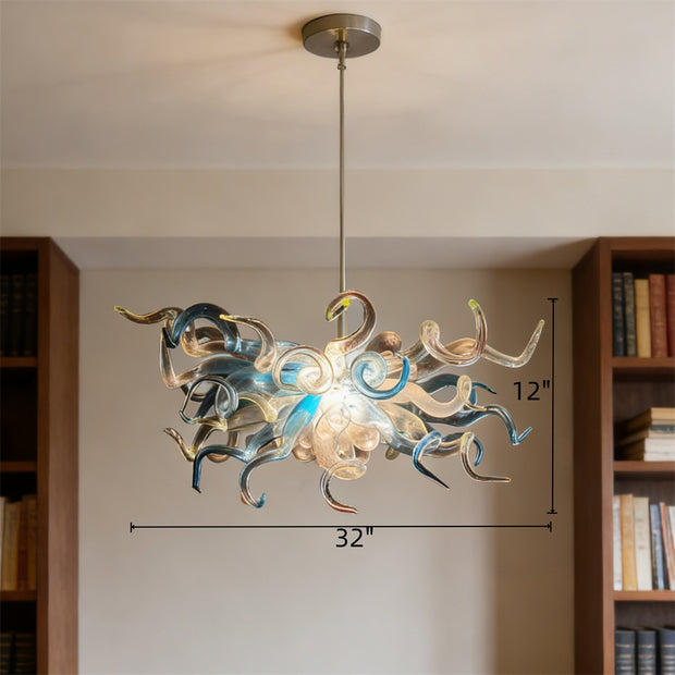 DIY handmade blown glass ceiling chandelier dining room decoration