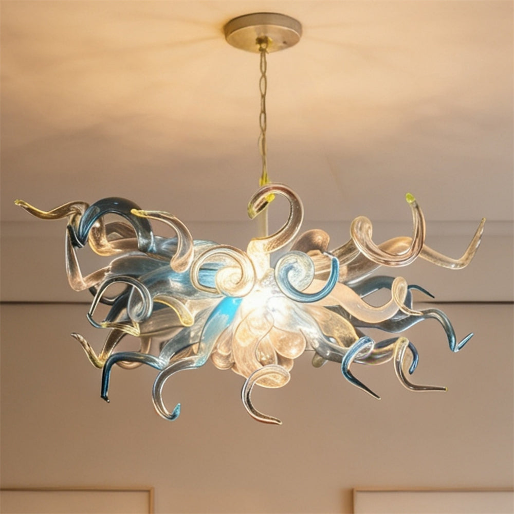 DIY handmade blown glass ceiling chandelier dining room decoration
