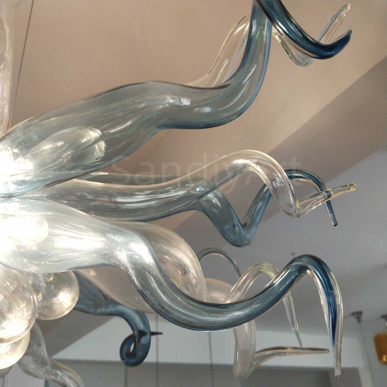 DIY handmade blown glass ceiling chandelier dining room decoration