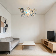 DIY handmade blown glass ceiling chandelier dining room decoration