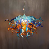 hand blown glass chandelier