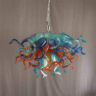 hand blown glass chandelier