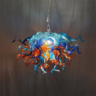 hand blown glass chandelier