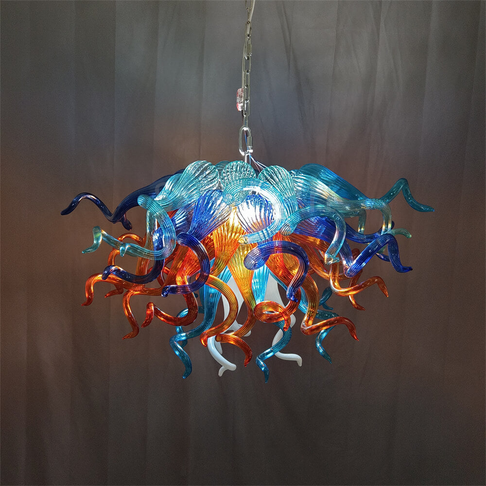 hand blown glass chandelier
