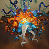 hand blown glass chandelier