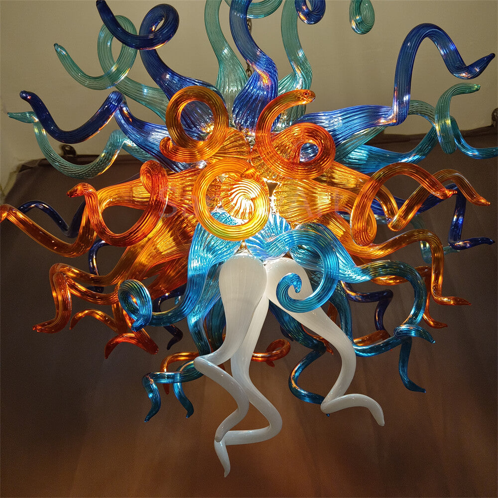 hand blown glass chandelier