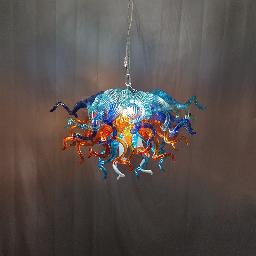 hand blown glass chandelier