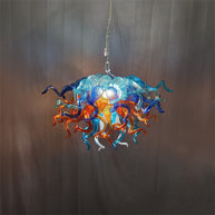 hand blown glass chandelier